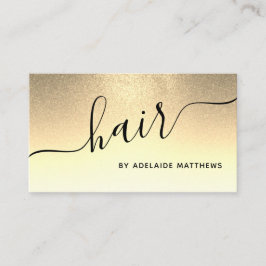 Tarjeta De Visita Purpurina de oro de Moda moderna Hair Salon Hairst