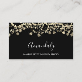 Tarjeta De Visita Purpurina de oro Evento Planner Beauty Shop Confet