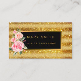 Tarjeta De Visita Purpurina de oro más popular de lujo