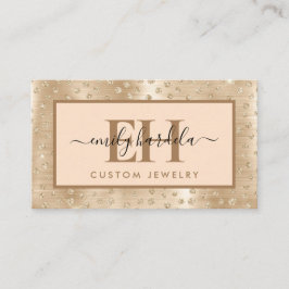 Tarjeta De Visita Purpurina de oro Personalizado Jewelry
