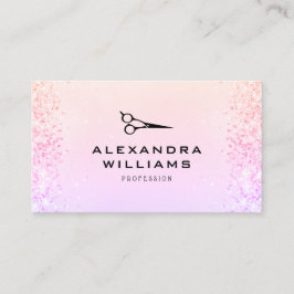 Tarjeta De Visita Purpurina de oro rosa rosa QR modelo de código mod