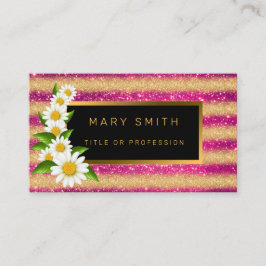 Tarjeta De Visita Purpurina de oro rosado más popular de lujo