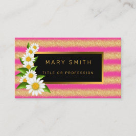 Tarjeta De Visita Purpurina de oro rosado más popular de lujo