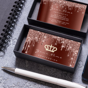 Tarjeta De Visita Purpurina de planificación de eventos de maquillaj