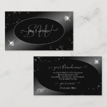 Purpurina de plata negra de lujo Stars Jewels Inic