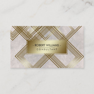 Tarjeta De Visita Purpurina de sandalias de crema de oro geométrico 