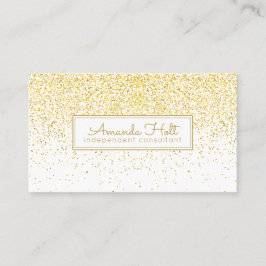 Tarjeta De Visita Purpurina del oro