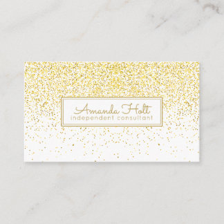 Tarjeta De Visita Purpurina del oro