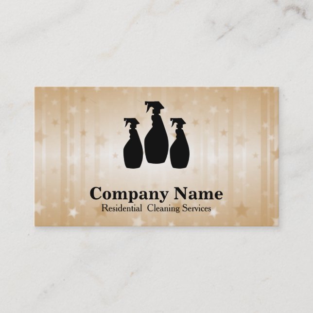 Tarjeta De Visita Purpurina del Servicio de Limpieza Elegante Bokeh (Anverso)