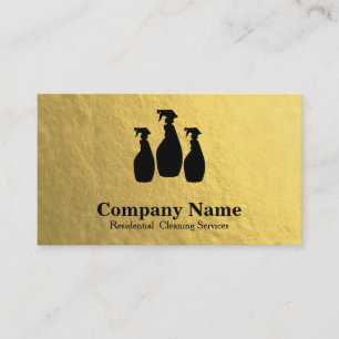 Tarjeta De Visita Purpurina del Servicio de Limpieza Elegante Bokeh