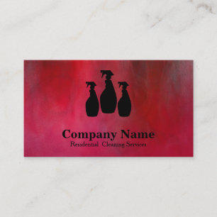 Tarjeta De Visita Purpurina del Servicio de Limpieza Elegante Bokeh