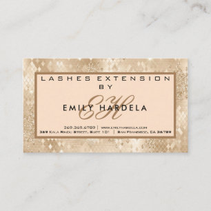 Tarjeta De Visita Purpurina dorado latigazos con instrucción de posc