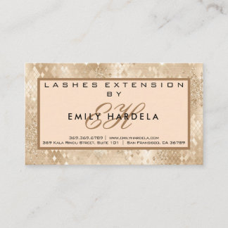 Tarjeta De Visita Purpurina dorado latigazos con instrucción de posc