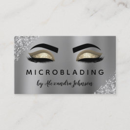 Tarjeta De Visita Purpurina dorado plateado esparkle Eyelashes Micro