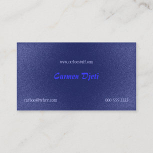 Tarjeta De Visita purpurina estallado (azul)