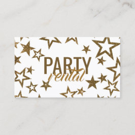 Tarjeta De Visita Purpurina Estrella Fiesta Alquiler de Artículos de