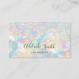 Tarjeta De Visita purpurina falso de opal gemstone