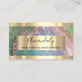 Tarjeta De Visita Purpurina Frame Event Planner Beauty Studio SPA