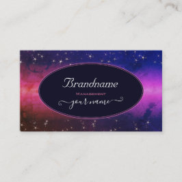 Tarjeta De Visita Purpurina Galaxia colorido Universo Estrellas Noct