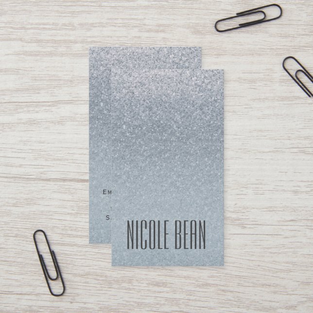 Tarjeta De Visita Purpurina Glam Glamour Moda Personalizado de hadas (Anverso/Reverso In Situ)