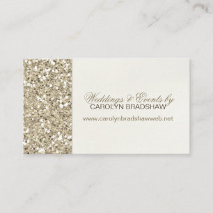 Tarjeta De Visita Purpurina Glam Gold
