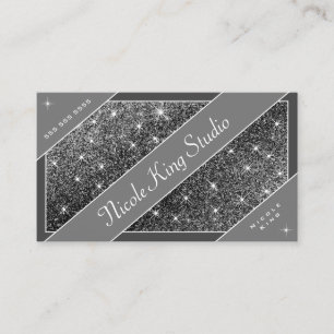 Tarjeta De Visita Purpurina Glam Stars Profesional