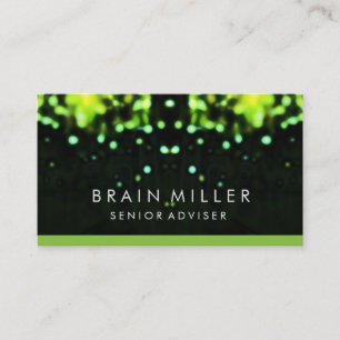Tarjeta De Visita Purpurina Glow Nature Bokeh Estilo Moda