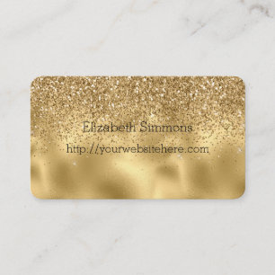 Tarjeta De Visita Purpurina Gold Glam Glitz