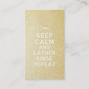 Tarjeta De Visita Purpurina Gold Hair Stylist