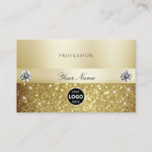 Purpurina Gold Sparkling de lujo con logotipo mode