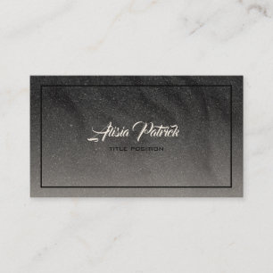Tarjeta De Visita Purpurina gris oscuro