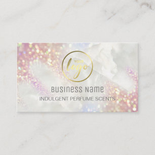 Tarjeta De Visita Purpurina holográfico exuberante Ejemplo Pastel P