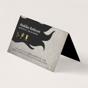 Tarjeta De Visita Purpurina   Kit Glamour Stylist   Cabello y bellez