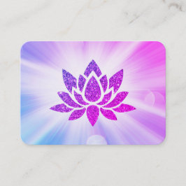 Tarjeta De Visita *~* Purpurina Lotus Rays Reiki Healing Energy 