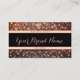 Tarjeta De Visita Purpurina luminoso Rosa Oro oscuro