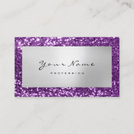Tarjeta De Visita Purpurina maquillador Blogger de moda Violet