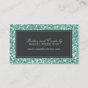 Tarjeta de visita Purpurina Mint Look