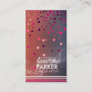 Tarjeta De Visita Purpurina moderno Artista de maquillaje de Bokeh P