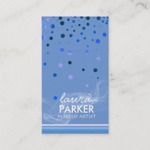 Tarjeta De Visita Purpurina moderno Bokeh Makeup Artista Purple