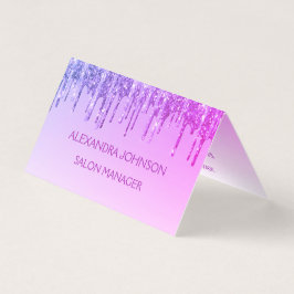 Tarjeta De Visita Purpurina morado de lujo y espárragos