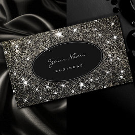 Tarjeta De Visita Purpurina platino de lujo Glam Luminous Stars