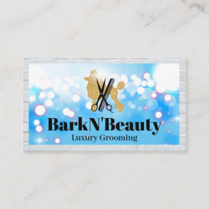 Tarjeta De Visita Purpurina Poodle   Herramientas de crecimiento   D