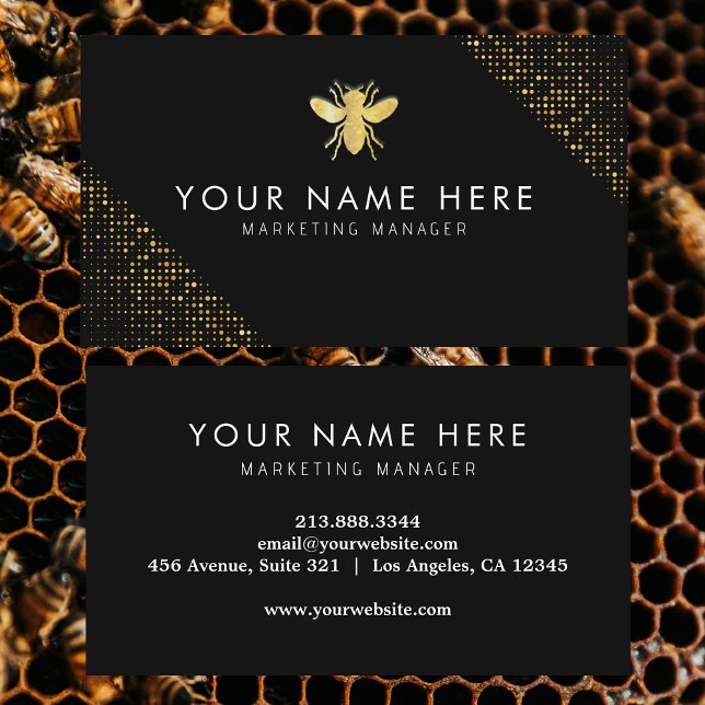 Tarjeta De Visita purpurina profesional Bee BeeKeeper Honey (Subido por el creador)