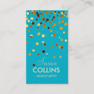 Tarjeta De Visita Purpurina resplandeciente artista Verde azulado de