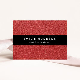 Tarjeta De Visita Purpurina Rojo, Esparkle, Fondo Purpurina
