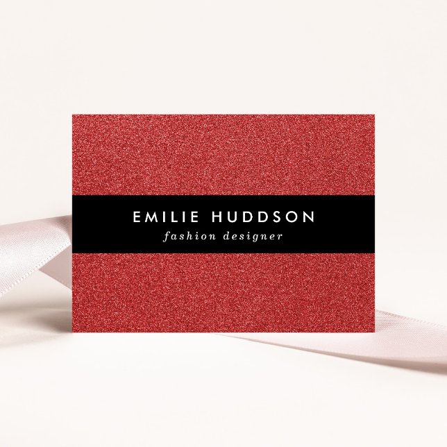 Tarjeta De Visita Purpurina Rojo, Esparkle, Fondo Purpurina (Subido por el creador)