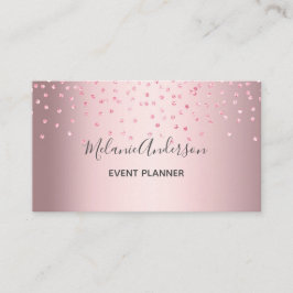 Tarjeta De Visita Purpurina rosa elegante