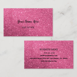 Tarjeta de visita Purpurina rosa personalizado