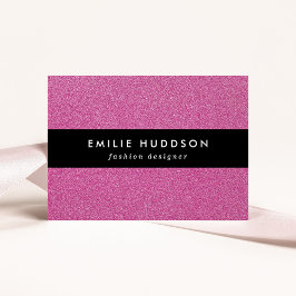 Tarjeta De Visita Purpurina rosado, espárrago, fondo Purpurina