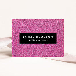 Tarjeta De Visita Purpurina rosado, espárrago, fondo Purpurina